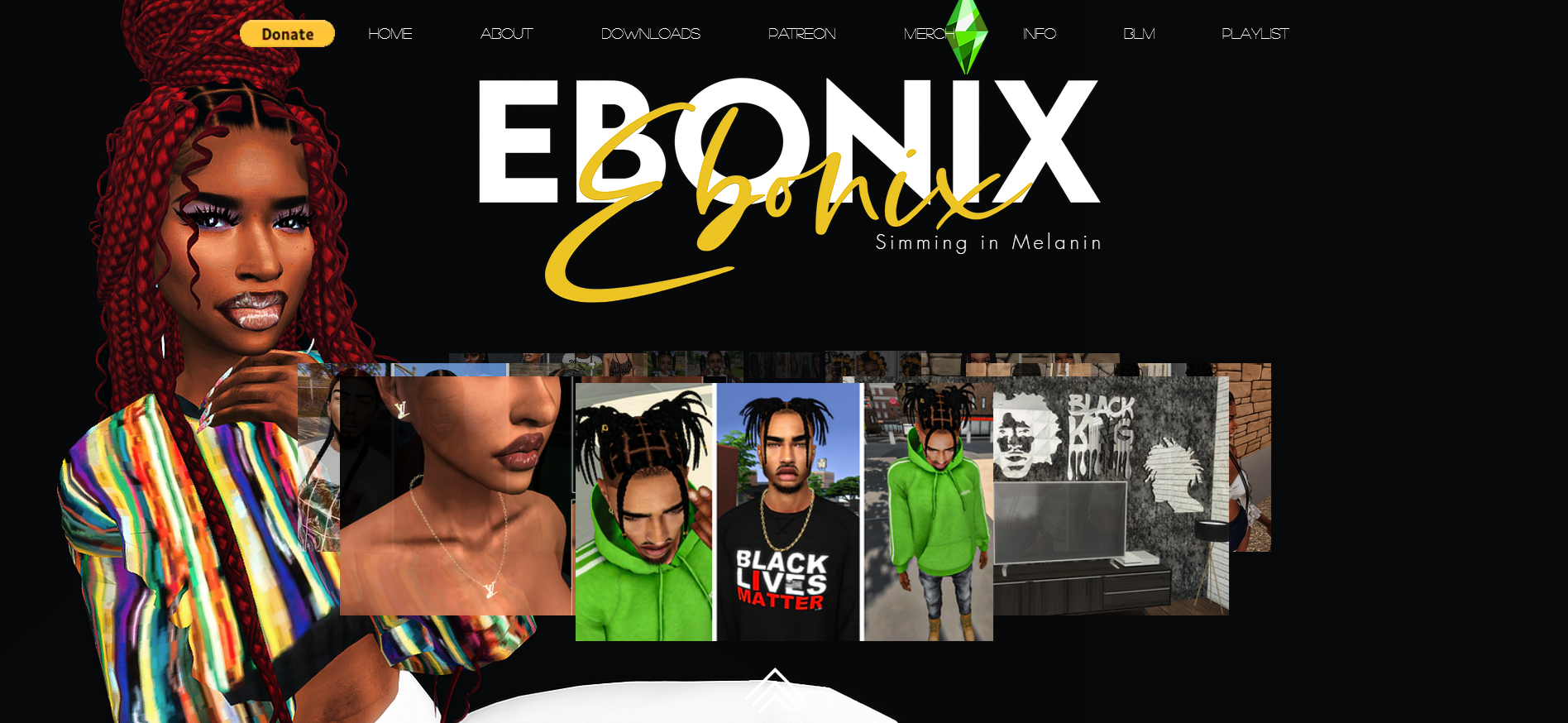 Screengrab of EbonixSims’s website